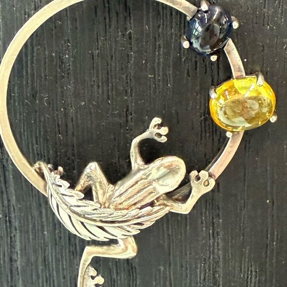 Citrine Frog Earrings and pendant set New 925 sterling silver - Picture 5 of 14